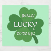 Echt geluk om een jig te doen bier etiket (Enkel label)