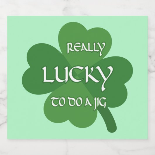 Echt geluk om een jig te doen bier etiket (Enkel label)