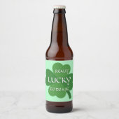 Echt geluk om een jig te doen bier etiket (Voorkant)