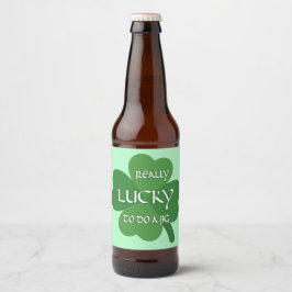 Echt geluk om een jig te doen bier etiket