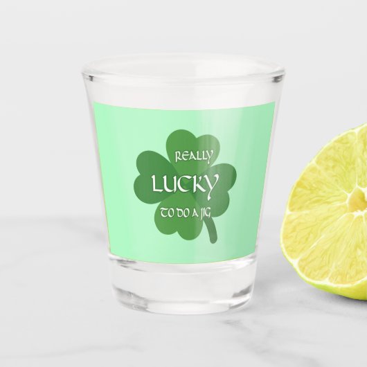 Echt geluk om een jig te doen shot glas (Voorkant)