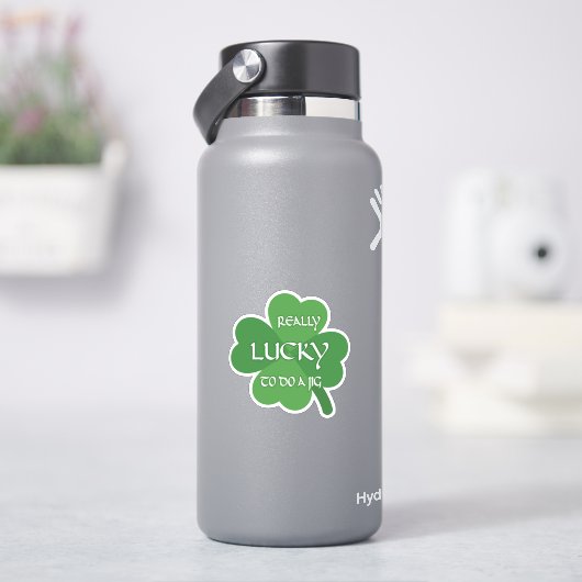 Echt geluk om een jig te doen sticker (HydroFlask)