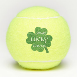 Echt geluk om een jig te doen tennisballen