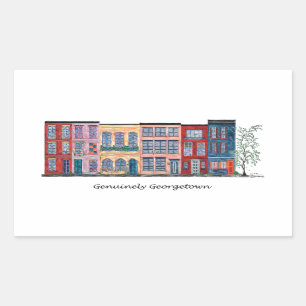 Echt Georgetown Rechthoekige Sticker