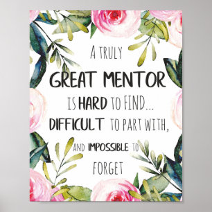Echt geweldig mentor Cadeau Mentor Waarderingscita Poster