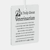 Echt geweldige dierenarts Pet Lover Metalen Ornament (Voorkant Rechts)