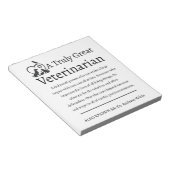 Echt geweldige dierenartsenzorg notitieblok (Schuin)