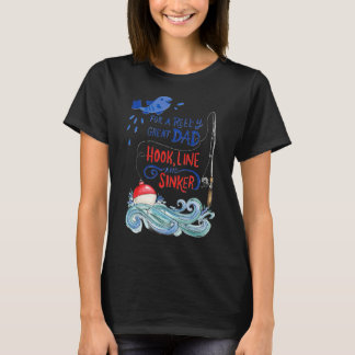 Echt geweldige vader vishaak, lijn en zinker t-shirt