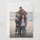 Echt gezegende elegante religieuze kerstfoto feestdagenkaart (Voorkant)