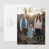 Echt gezegende feestdag fotokaart briefkaart (Voorkant / Achterkant)