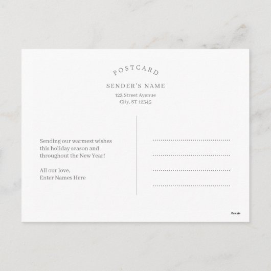 Echt gezegende feestdag fotokaart briefkaart (Achterkant)