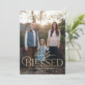 Echt Gezegende Feestdag Fotokaart Feestdagenkaart (Staand voorkant)