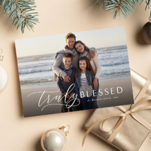 Echt gezegende kerst religieuze kerstkaart
