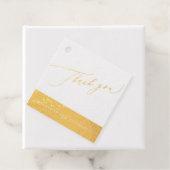 Echt goud folie Modern Schrift Bedankt Bedankjes Labels (Met doos)