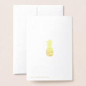 ECHT goud folie tropische ananas bedankt Kaarten (Met envelop)