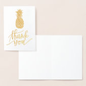 ECHT goud folie tropische ananas bedankt Kaarten (Display)