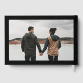 ECHT GOUD | Zwart Moderne kalligrafie foto bruilof Gastenboek (Achterkant)