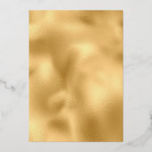 Echt gouden folie bruiloft gebladerte frame  uitnodiging (Achterkant)