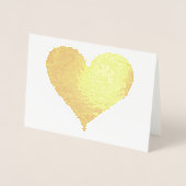 Echt gouden folie hart folie kaarten (Voorkant)
