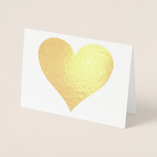 Echt gouden folie hart folie kaarten (Voorkant)