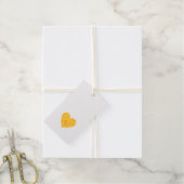 Echt Gouden Folie Hart Modern Minimaal Elegant Een Cadeaulabels (Met Koord)