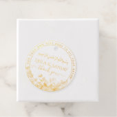 ECHT Gouden Folie Islamitische Trouw Nikah Walima  Bedankjes Labels (Met doos)