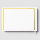 Echt Gouden Folie Modern Wit & Goud Huwelijk Gastenboek (Achterkant)