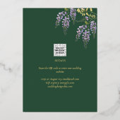 Echt gouden folie moderne trouwdatumkaart LeahG Folie Uitnodiging (Achterkant)