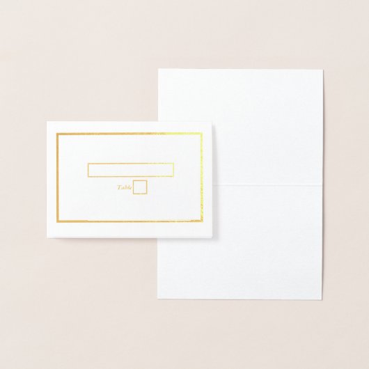Echt Gouden Folie Wit Goud Trouwplaats Kaart (Display)