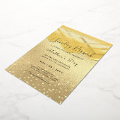 ECHT GOUDEN FOLIE Zondag Moederdag Breuk Folie Uitnodiging (Gedraaid)