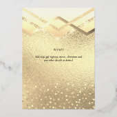 ECHT GOUDEN FOLIE Zondag Moederdag Breuk Uitnodiging (Achterkant)