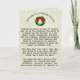 Echt grappig politiek correcte kerstkaart feestdagen kaart