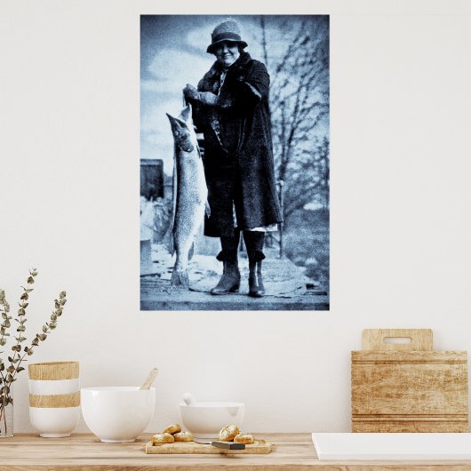 Echt grote flapper Vist forel Poster (Keuken)