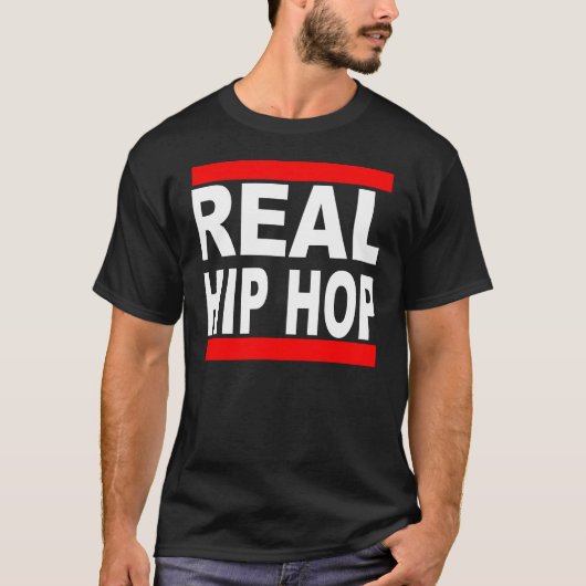 Echt Hip Hop Zwart T-shirt (Voorkant)