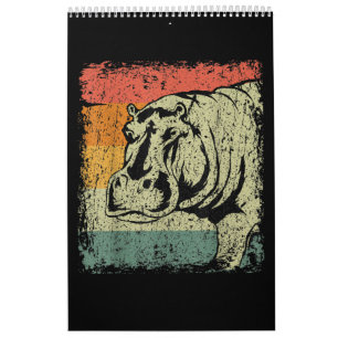 Echt Hippopotamus Hippo Hippo Lover Kalender