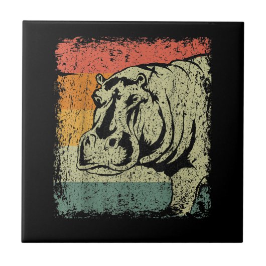 Echt Hippopotamus Hippo | Hippo Lover Tegeltje (Voorkant)