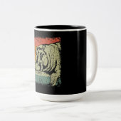 Echt Hippopotamus Hippo | Hippo Lover Tweekleurige Koffiemok (Voorkant rechts)