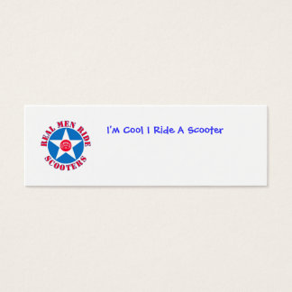 Echt, ik ben cool, ik rij op een scooter mini visitekaartjes