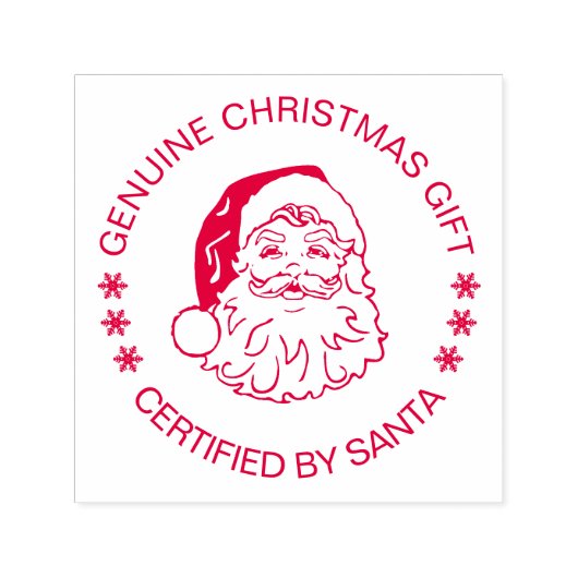Echt kerstcadeau gecertificeerd door de kerstman zelfinktende stempel (Design)