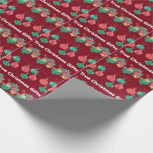 Echt kerstcadeaupapier cadeaupapier (Hoek)