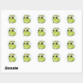 Echt Kikker Sticker Schattige Zijdelingse Blik Kik (Vel)