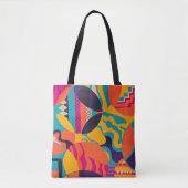 Echt kleurrijk Abstract schilderen Tote Bag (Voorkant)
