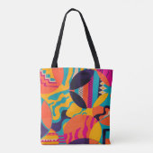 Echt kleurrijk Abstract schilderen Tote Bag (Achterkant)