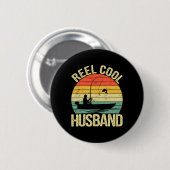 Echt koele echtgenoot vishulpjes voor Vaderdag V Ronde Button 5,7 Cm (Voorkant /achterkant)