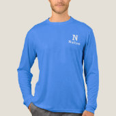 echt koninklijk & wit gepersonaliseerd Tri-Blend shirt (Voorkant volledig)