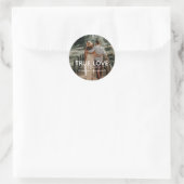 Echt Koppel Foto Ronde Sticker (Tas)