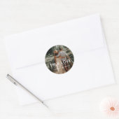 Echt Koppel Foto Ronde Sticker (Envelop)