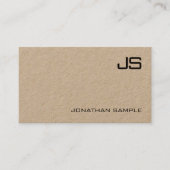 Echt kraftpapier-document Modern Professioneel Mon Visitekaartje (Voorkant)