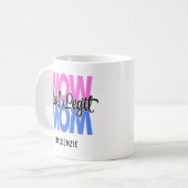 Echt Legit Wow Moeder Print (Roze & Blauw) Koffiemok (Voorkant links)