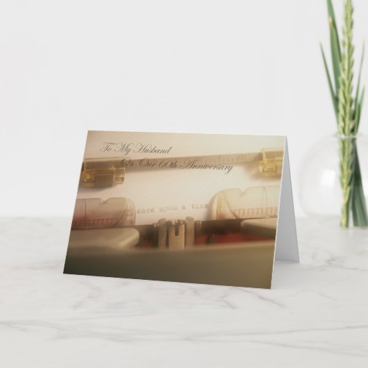 Echt liefdesverhaal voor mijn man 60ste Jubileum Kaart (Voorkant)